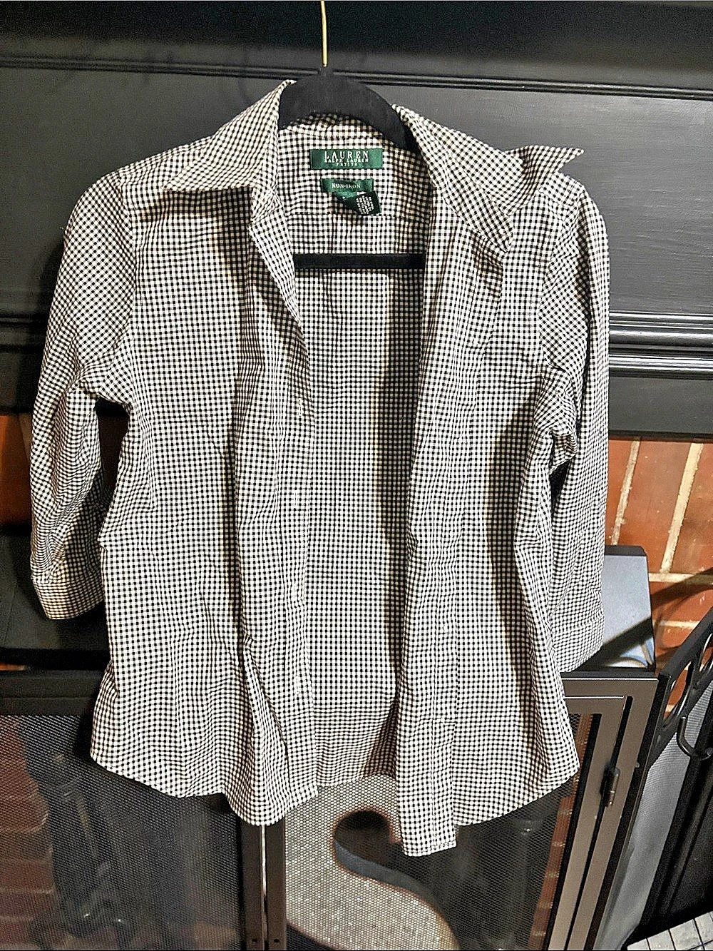 Lauren Ralph Lauren Gingham Cotton Button Down Size Small Like New
